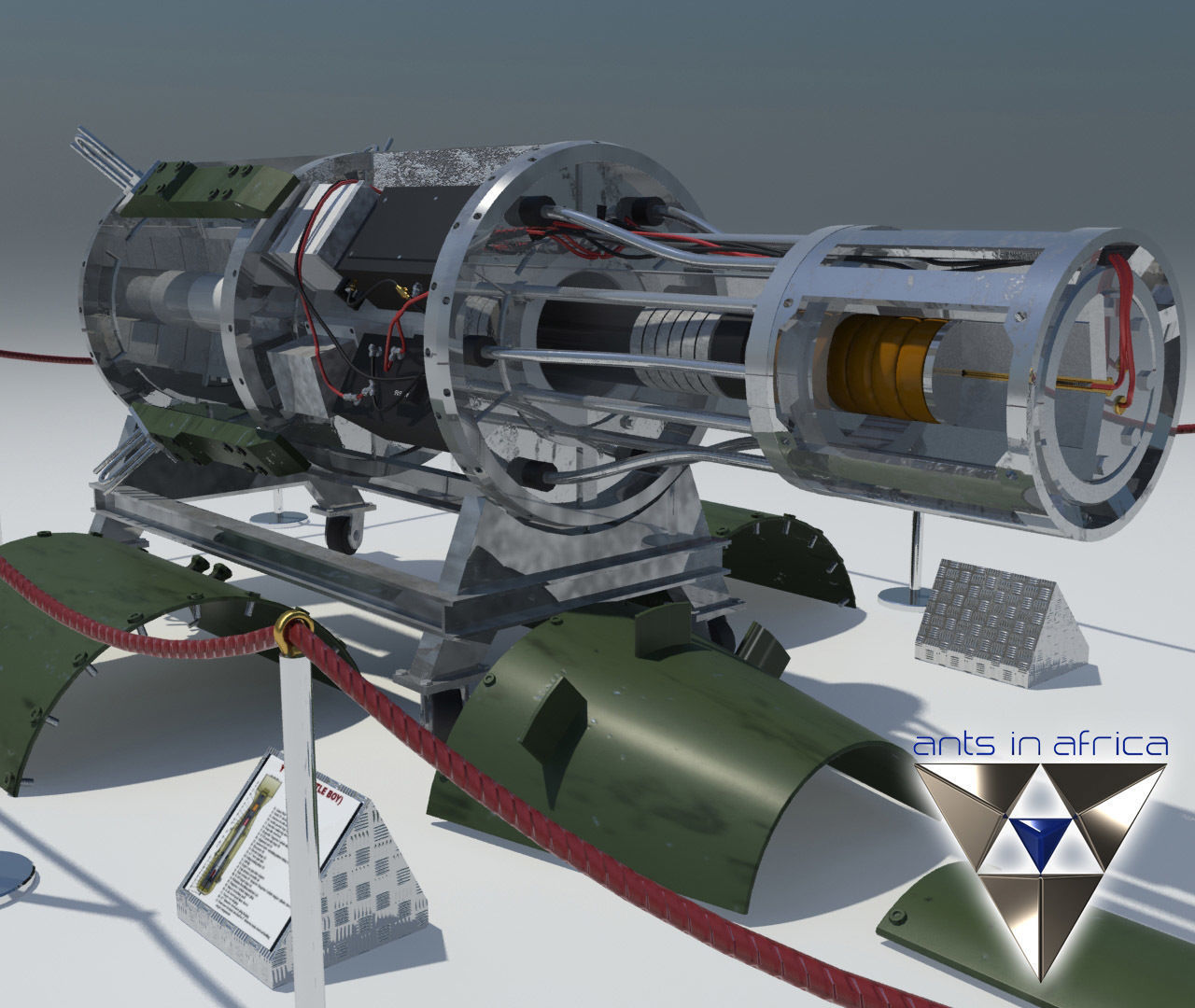 Atomic bomb Little Boy 3D model_6