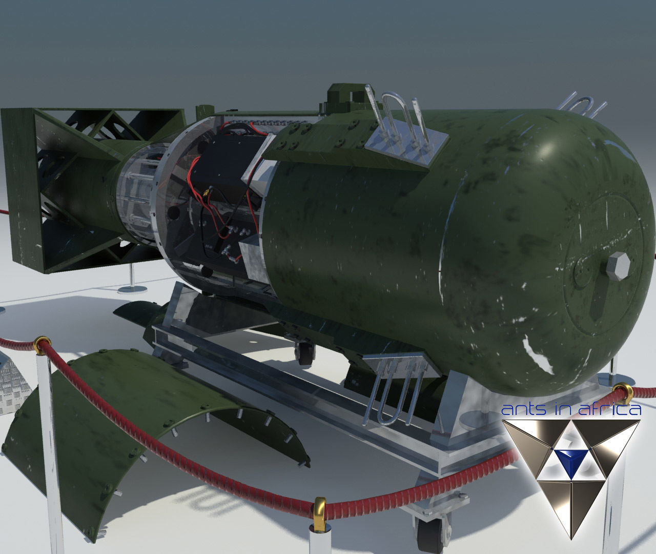 Atomic bomb Little Boy 3D model_4