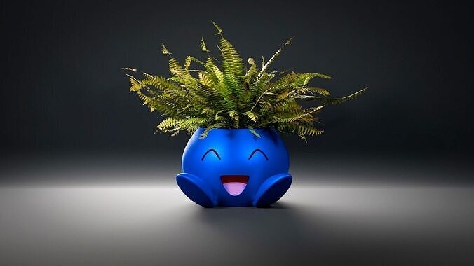 Macetero pokemon Oddish- pokemon odish flowerpot 3D print model