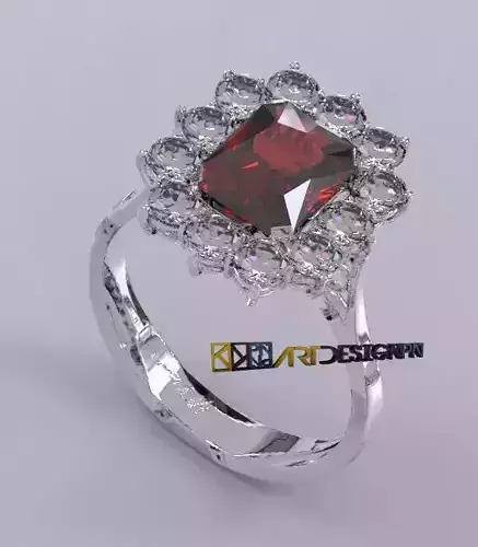 montatura anello classico contorno 3D print model