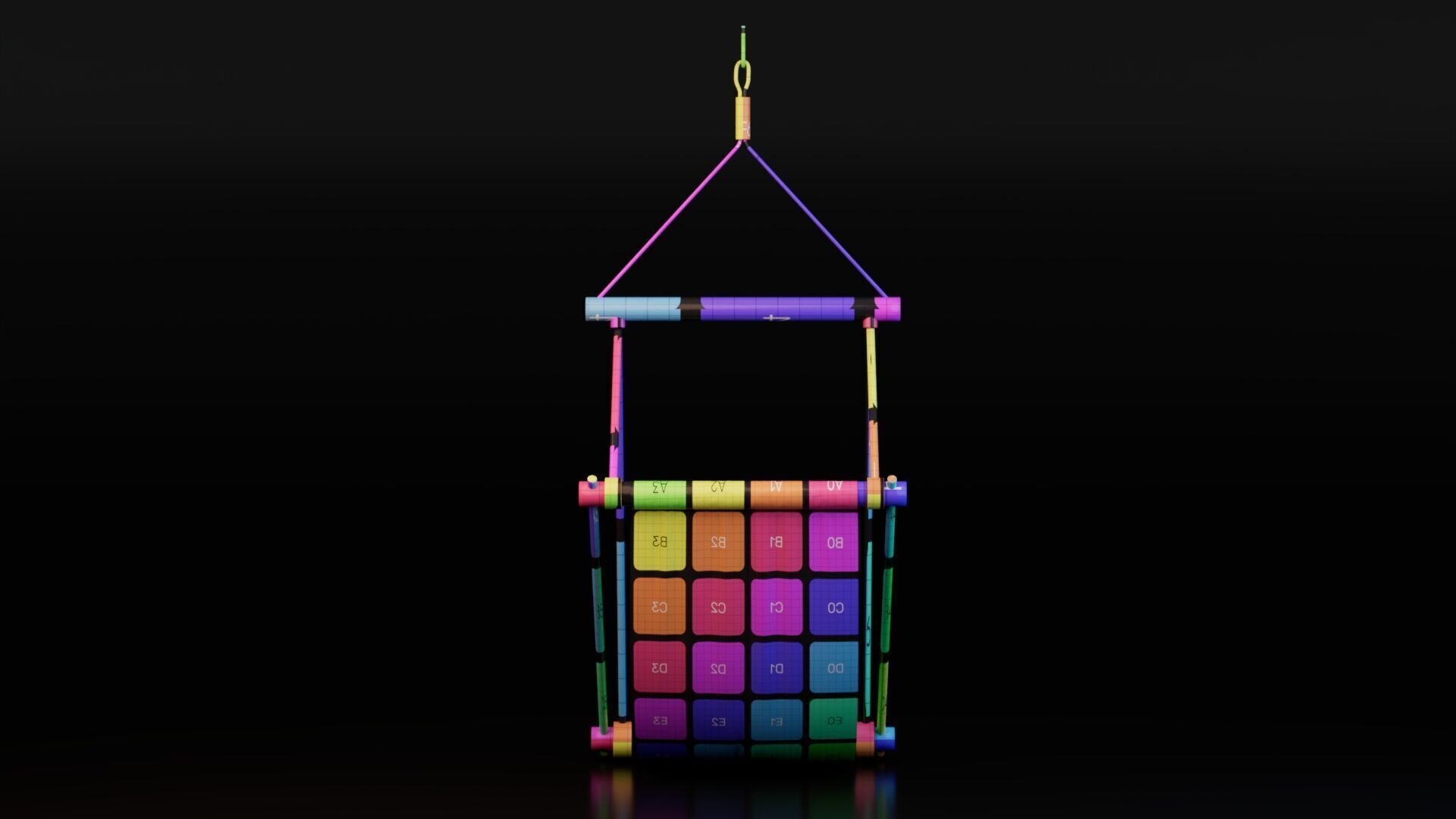 Hammock Low-poly 3D model_16