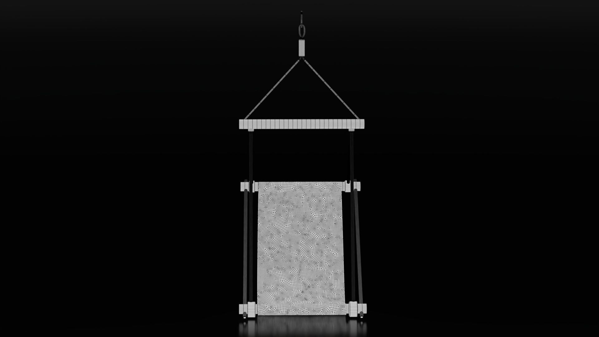 Hammock Low-poly 3D model_11