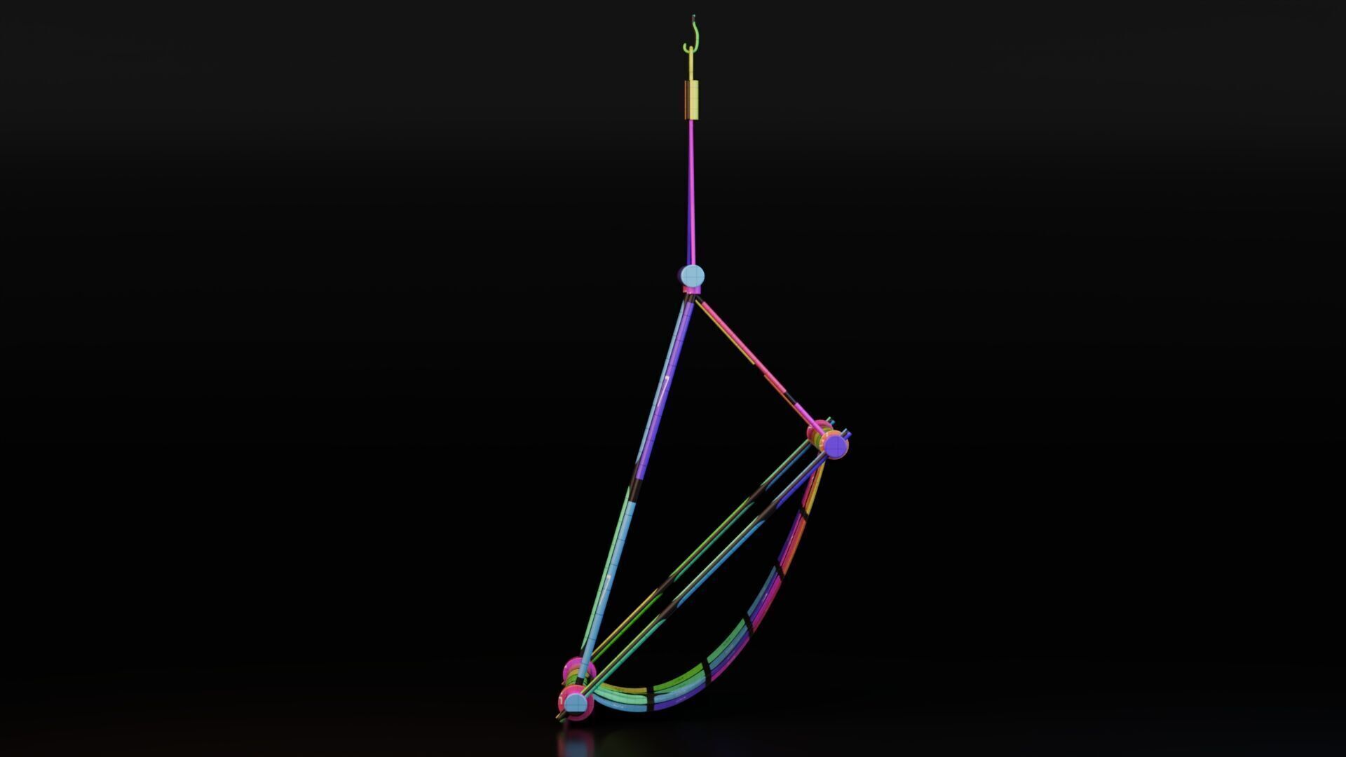 Hammock Low-poly 3D model_17