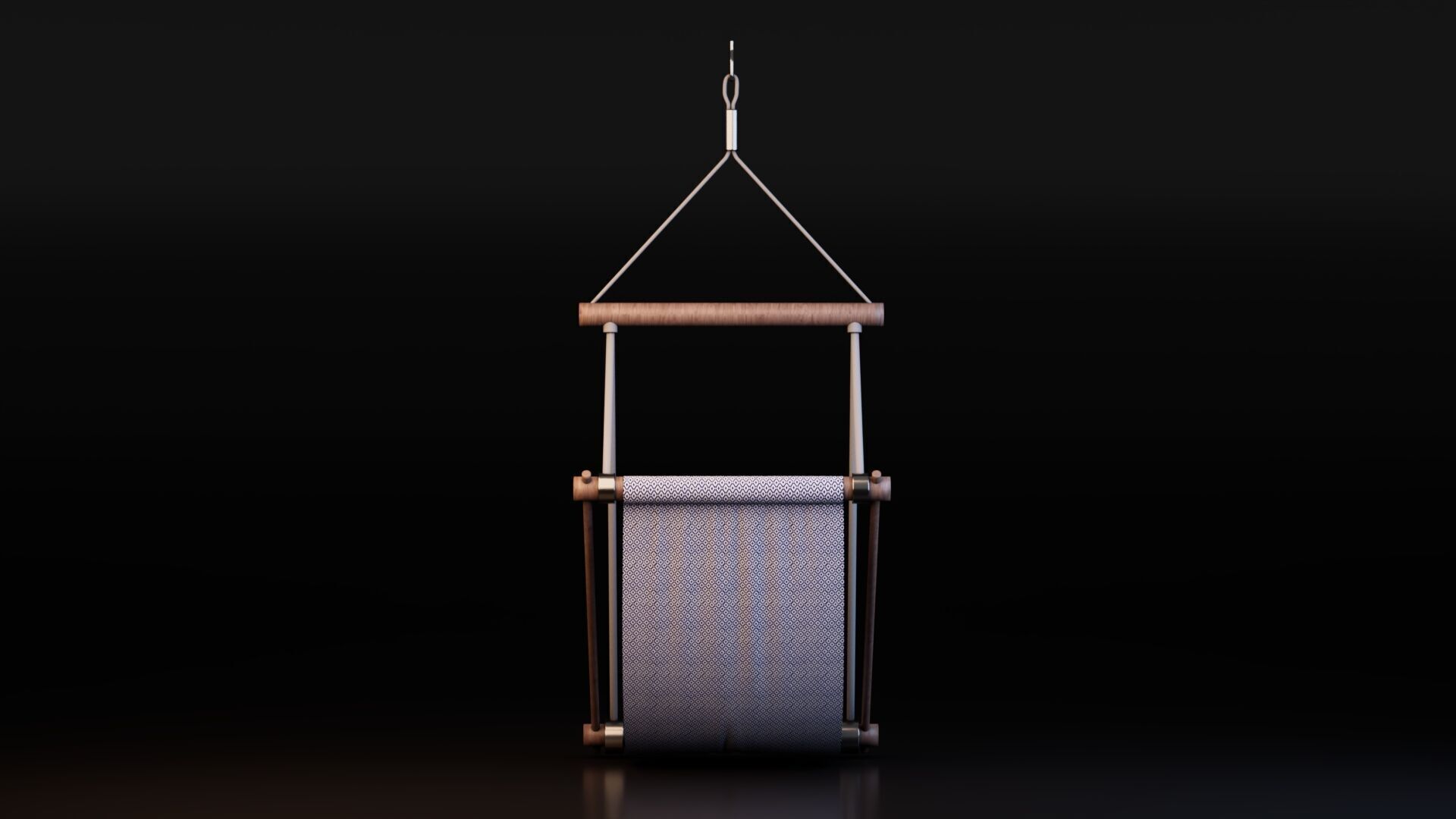 Hammock Low-poly 3D model_4