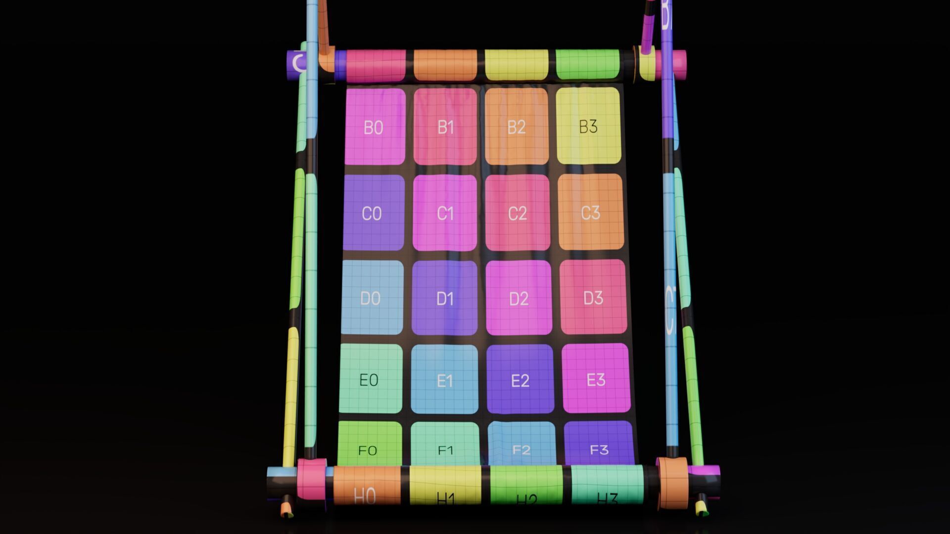 Hammock Low-poly 3D model_18