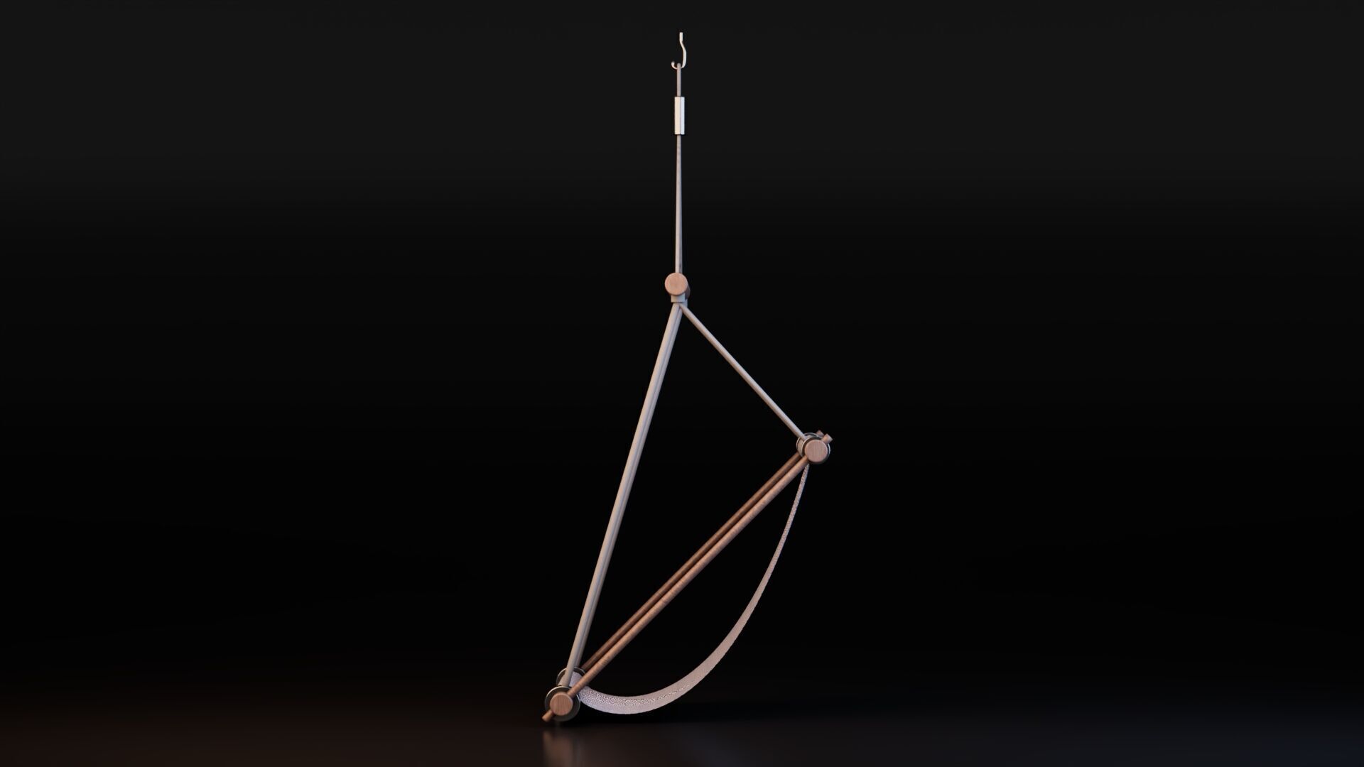 Hammock Low-poly 3D model_3