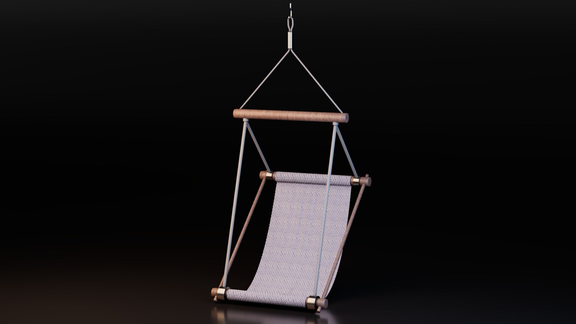 Hammock Low-poly 3D model_1