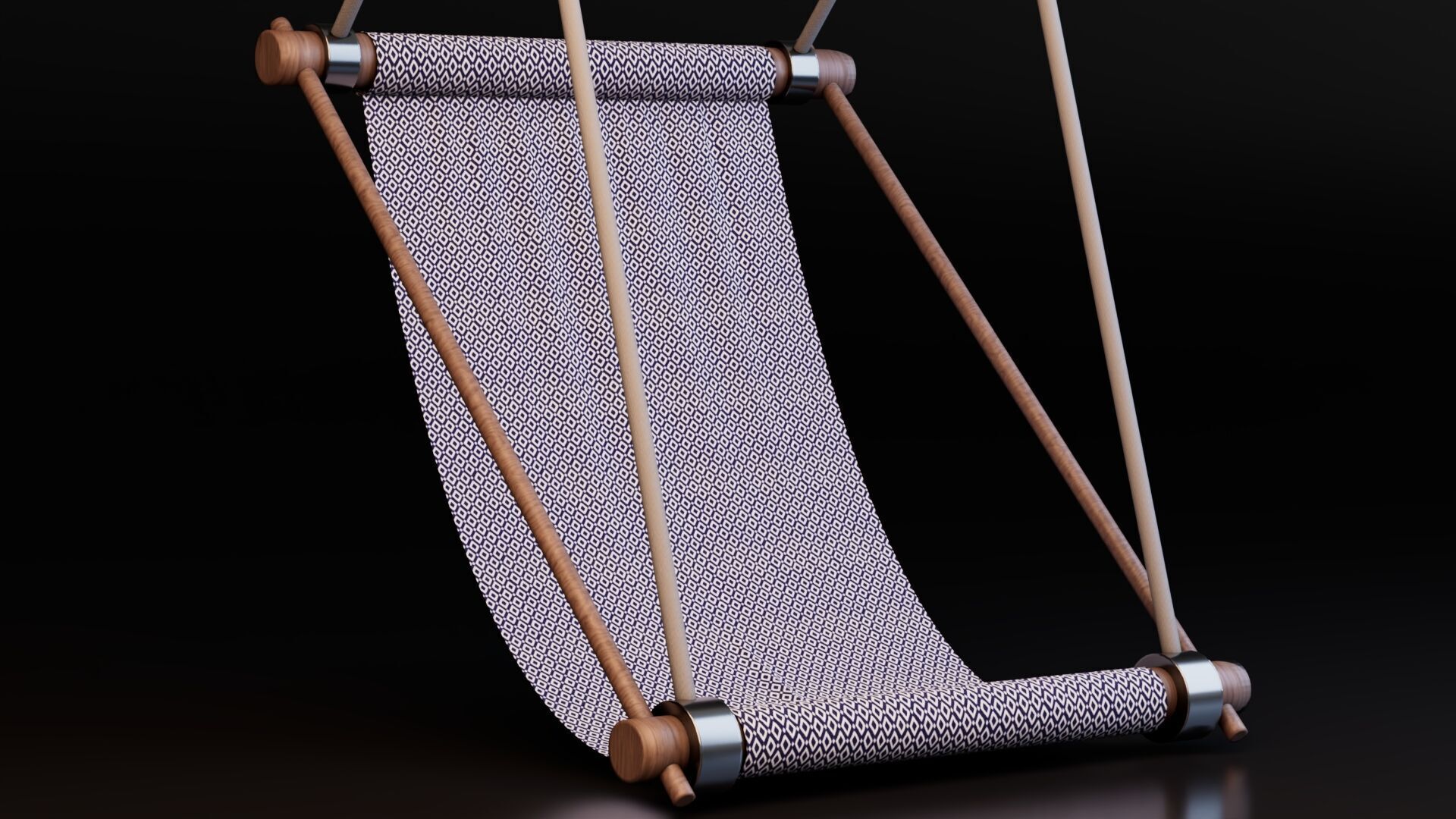 Hammock Low-poly 3D model_8