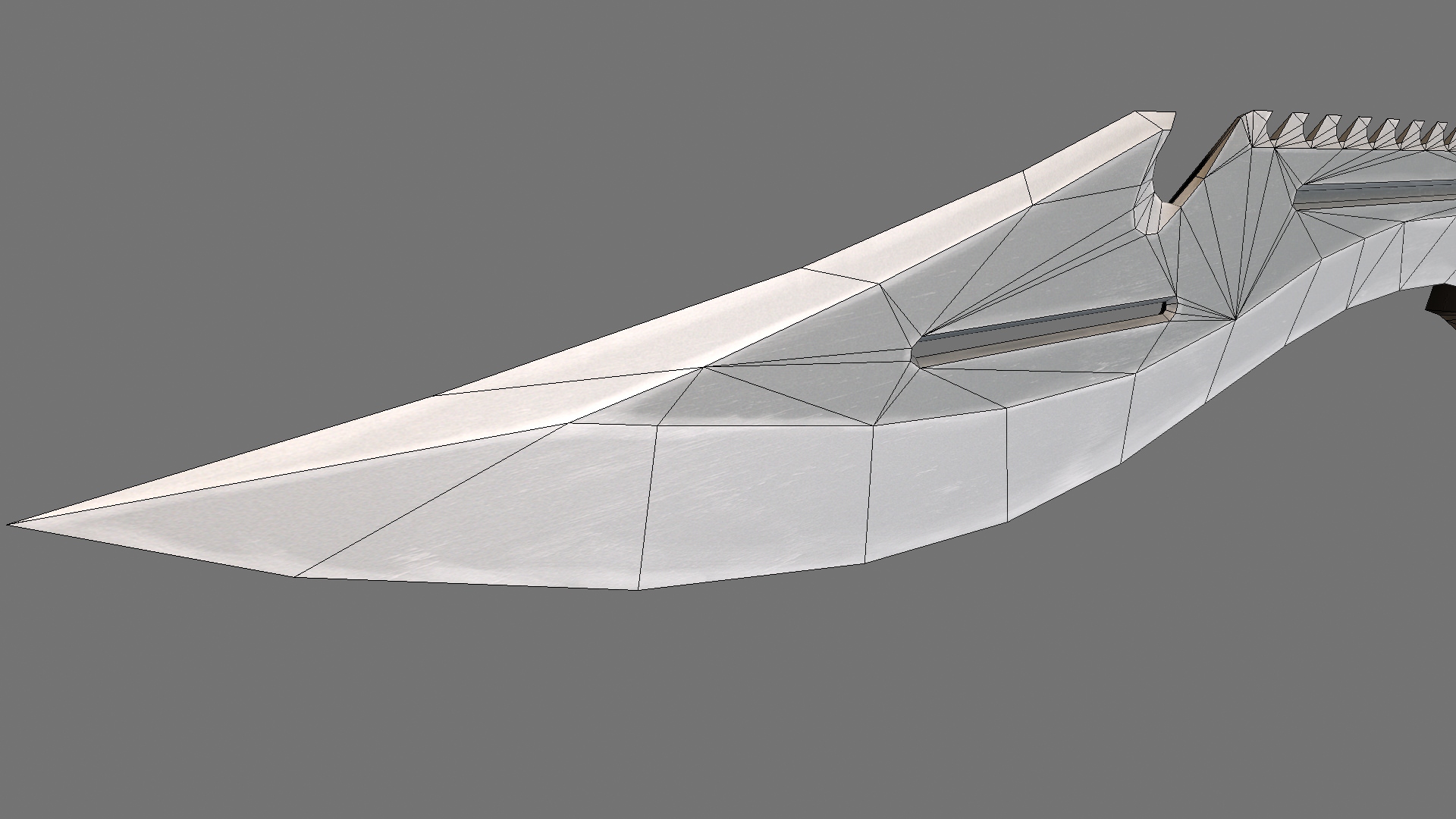 Combat Knife Low-poly 3D model_8
