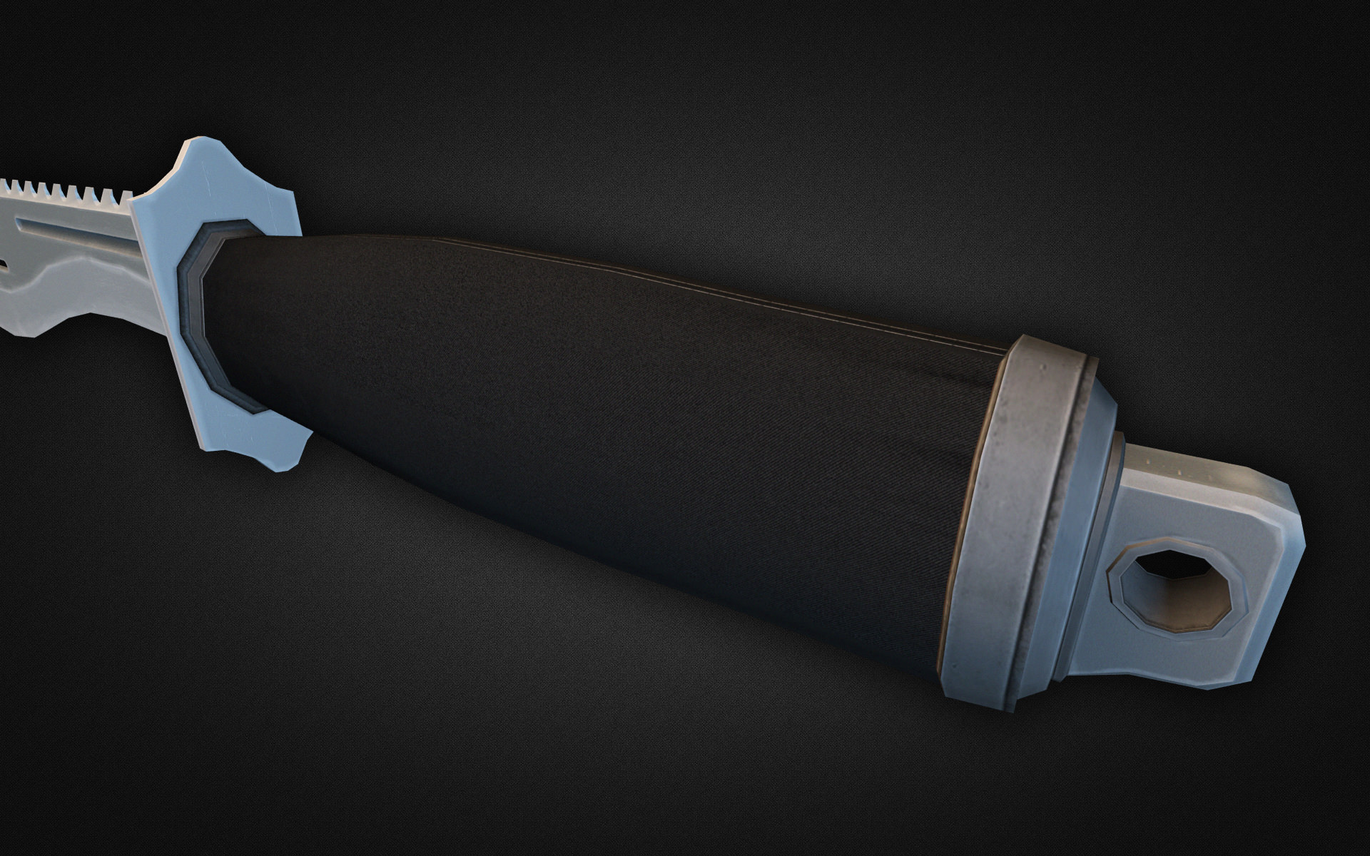 Combat Knife Low-poly 3D model_3