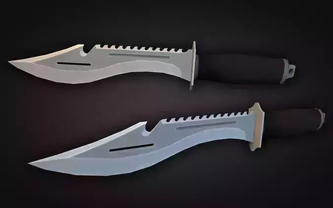 Combat Knife Low-poly 3D model