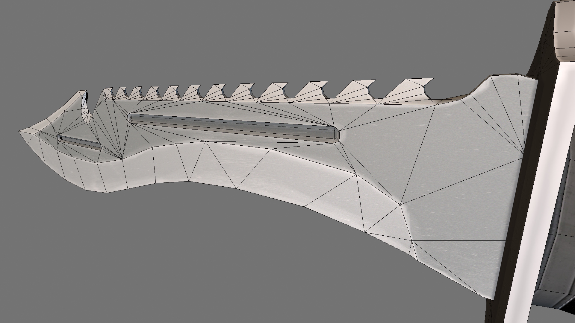 Combat Knife Low-poly 3D model_7