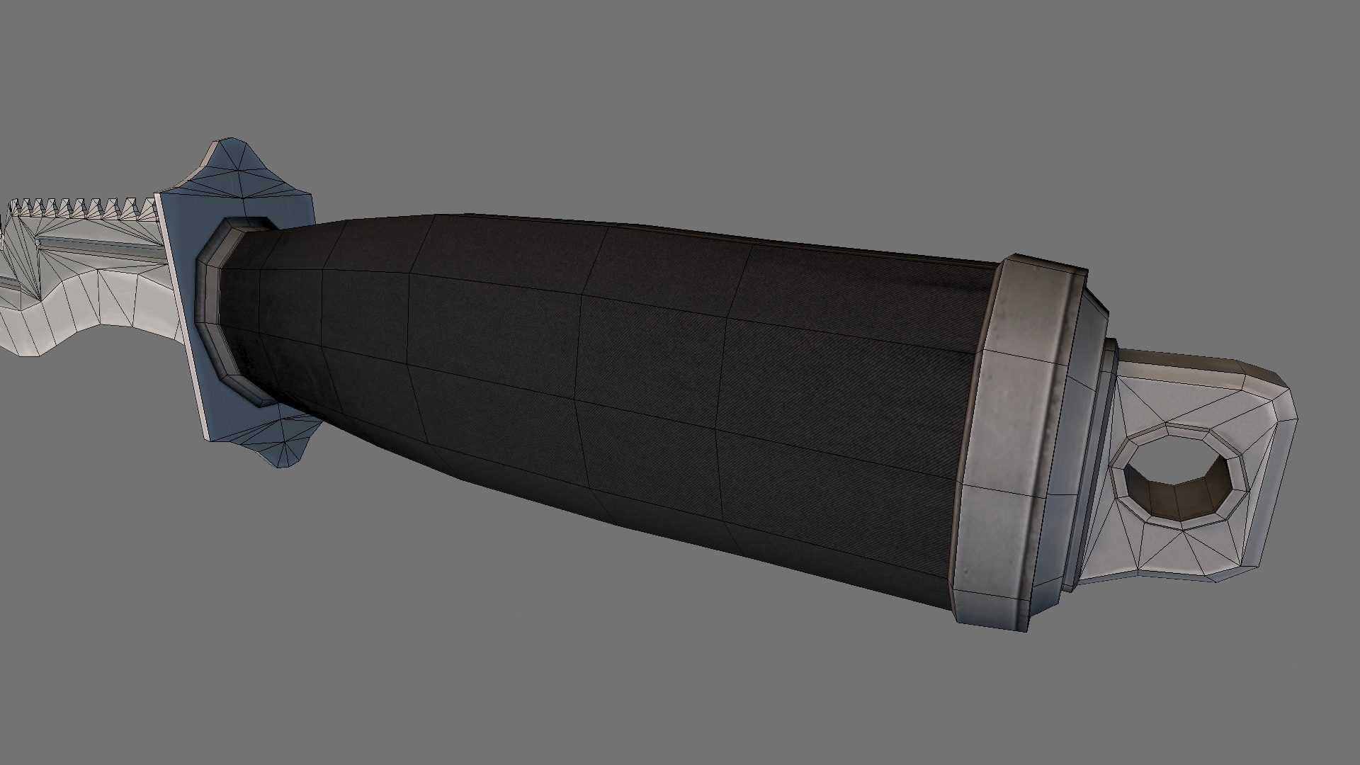 Combat Knife Low-poly 3D model_6