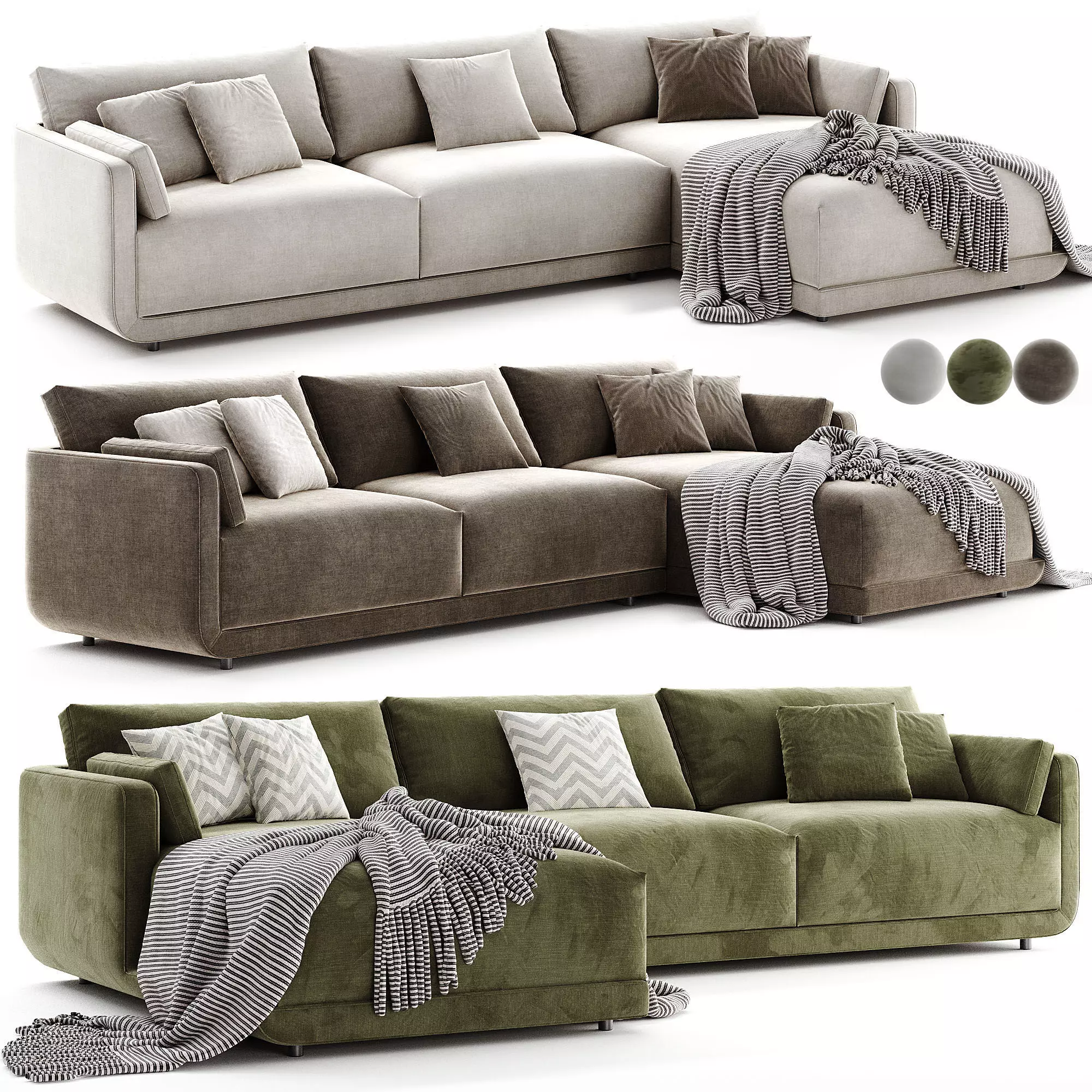 Come Around Sectional Sofa 3D model