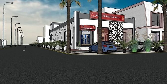 Commercial Street Design Project A87 DWG SketchUp 3D model