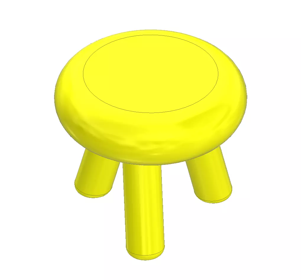 Round stool Free 3D print model
