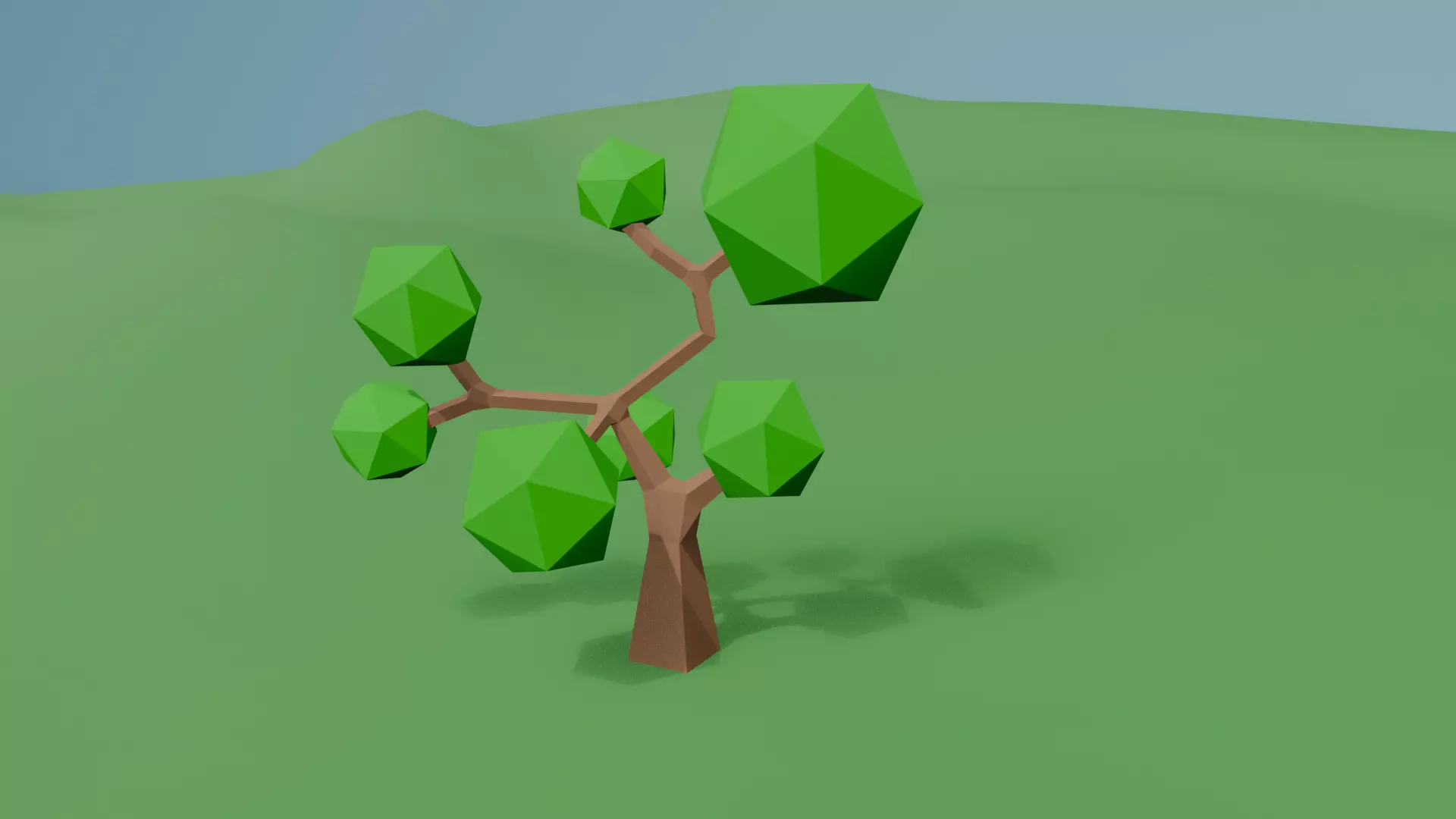 Stylized Low Poly Tree 3D Model Game Asset Low-poly 3D model_0