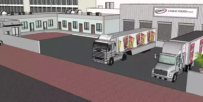 Modern Apartment Building A83 3D model