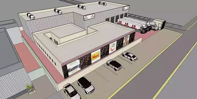 Commercial Retail Complex with Fuel Station A80