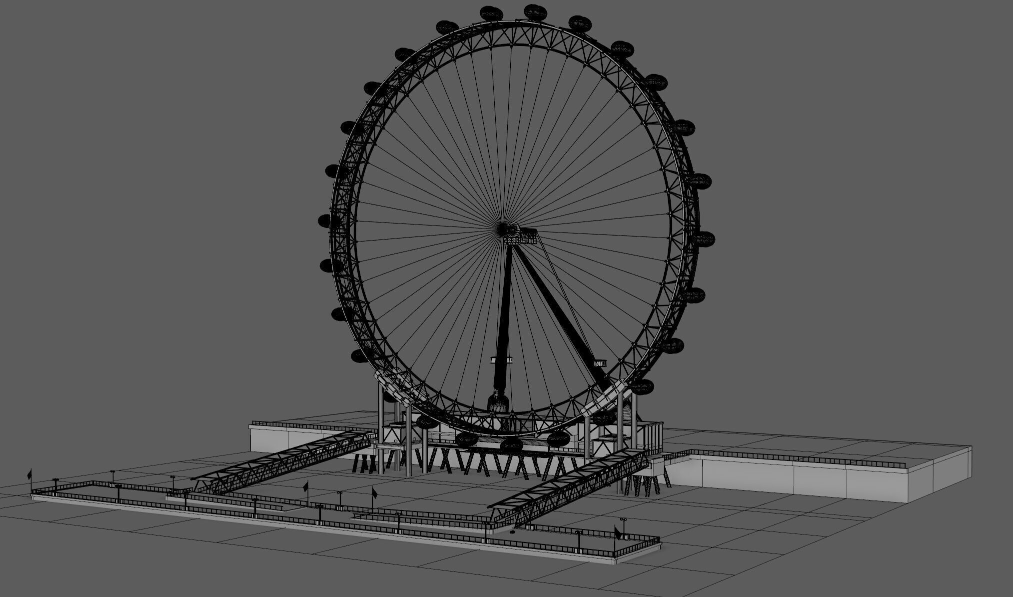 London Eye 3D model_10
