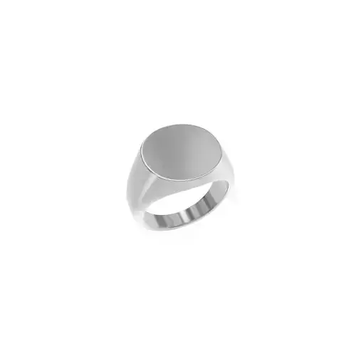 15mm Round Smooth and Engraveable Ring 3d Model