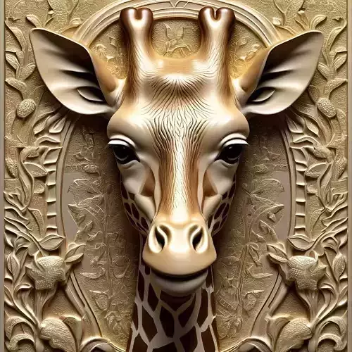 Giraffe digital cnc stl file 3D print model