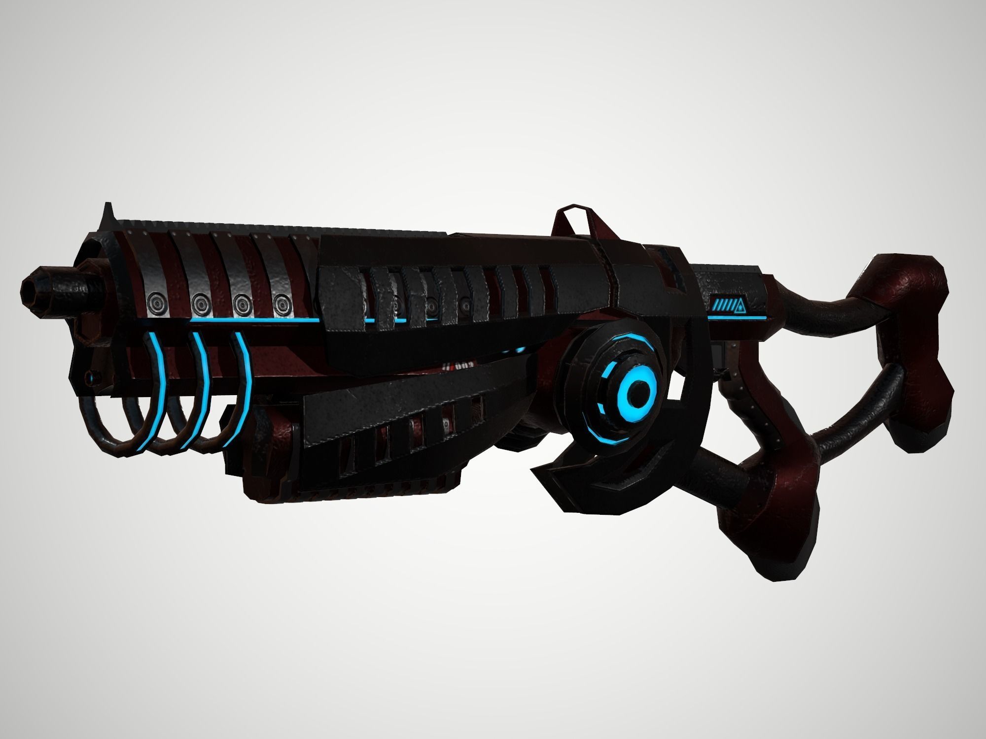 Futuristic Rifle 03 Low-poly 3D model_0