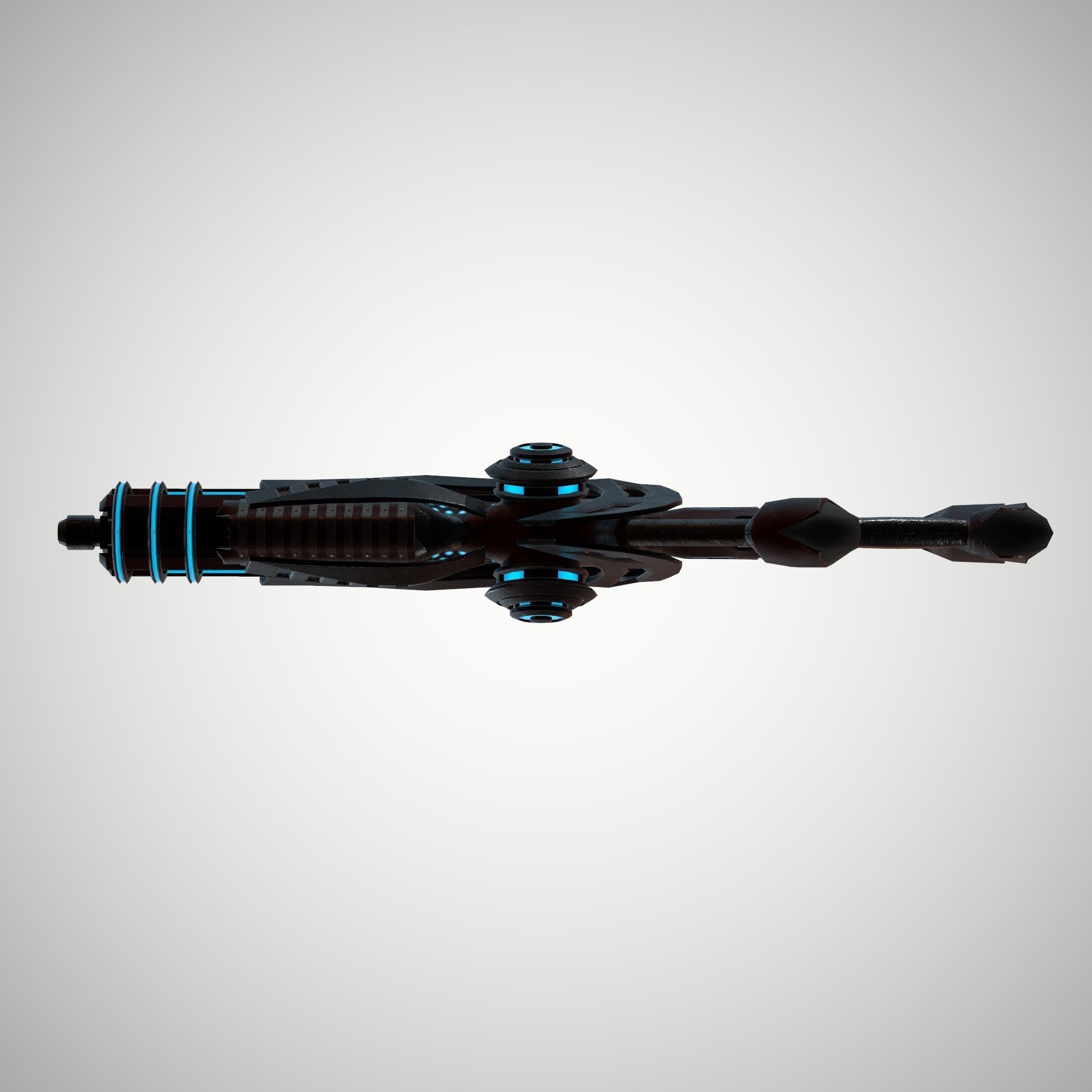 Futuristic Rifle 03 Low-poly 3D model_5