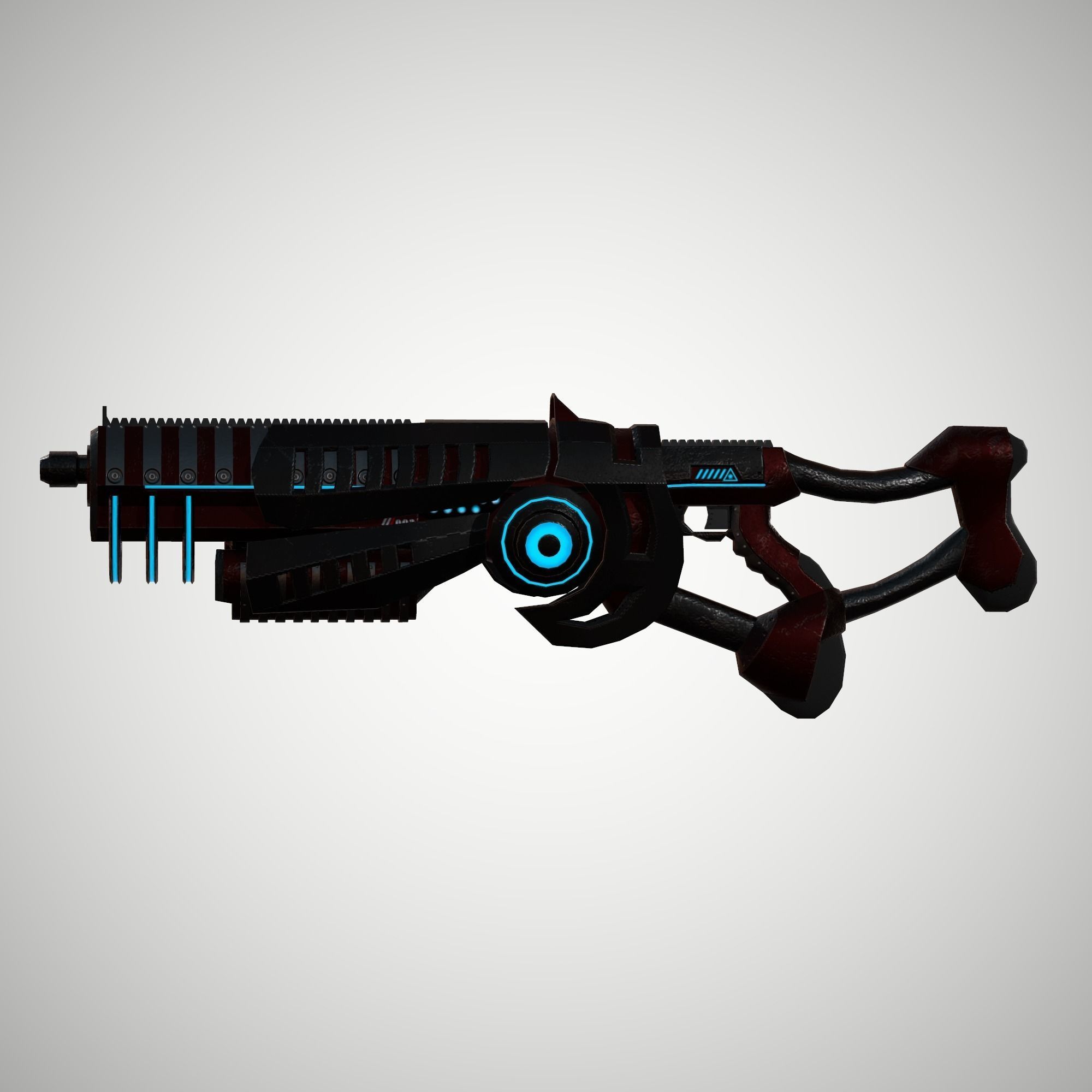 Futuristic Rifle 03 Low-poly 3D model_1