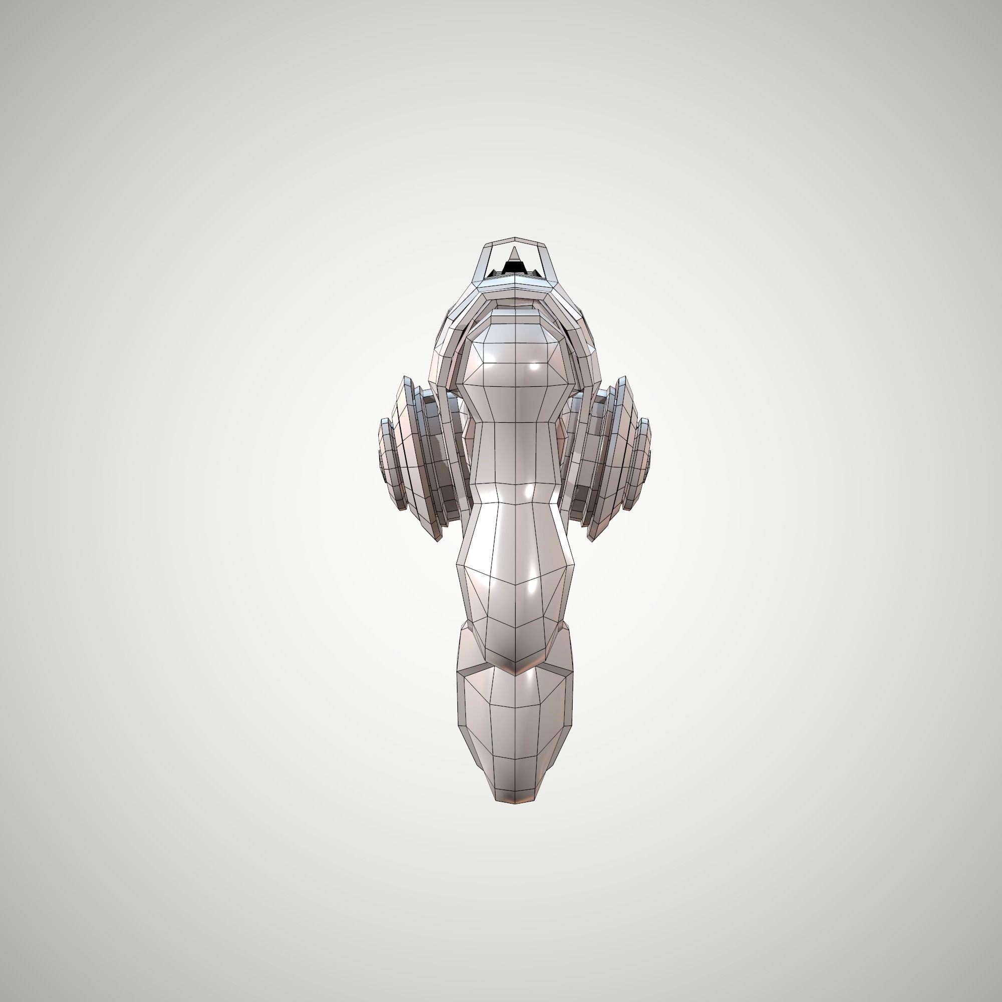 Futuristic Rifle 03 Low-poly 3D model_10