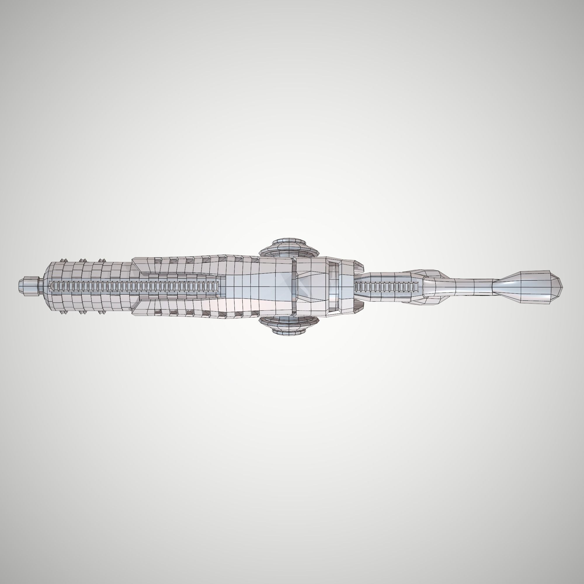 Futuristic Rifle 03 Low-poly 3D model_4