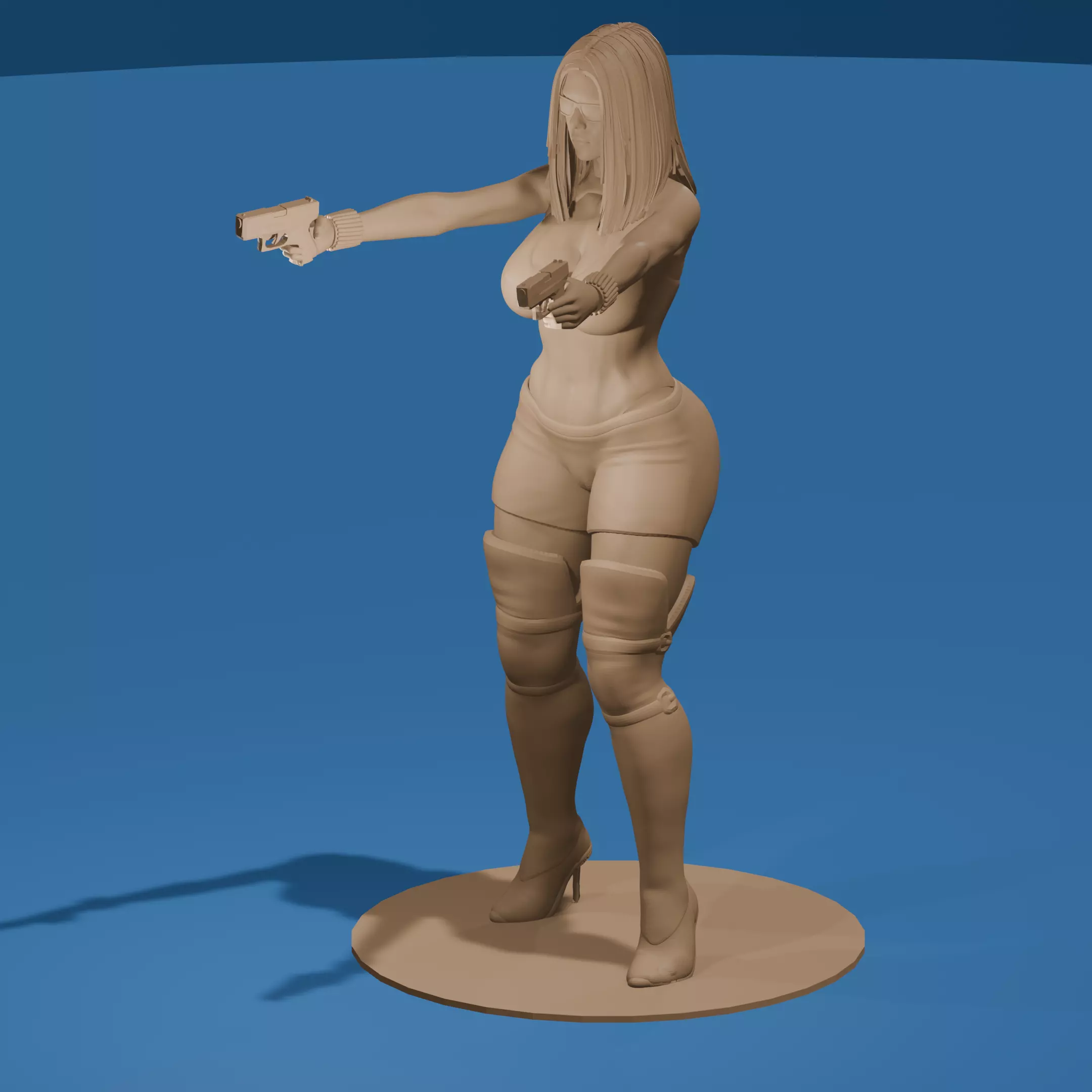 Sexy Secret Agent Babe 3D print model_0