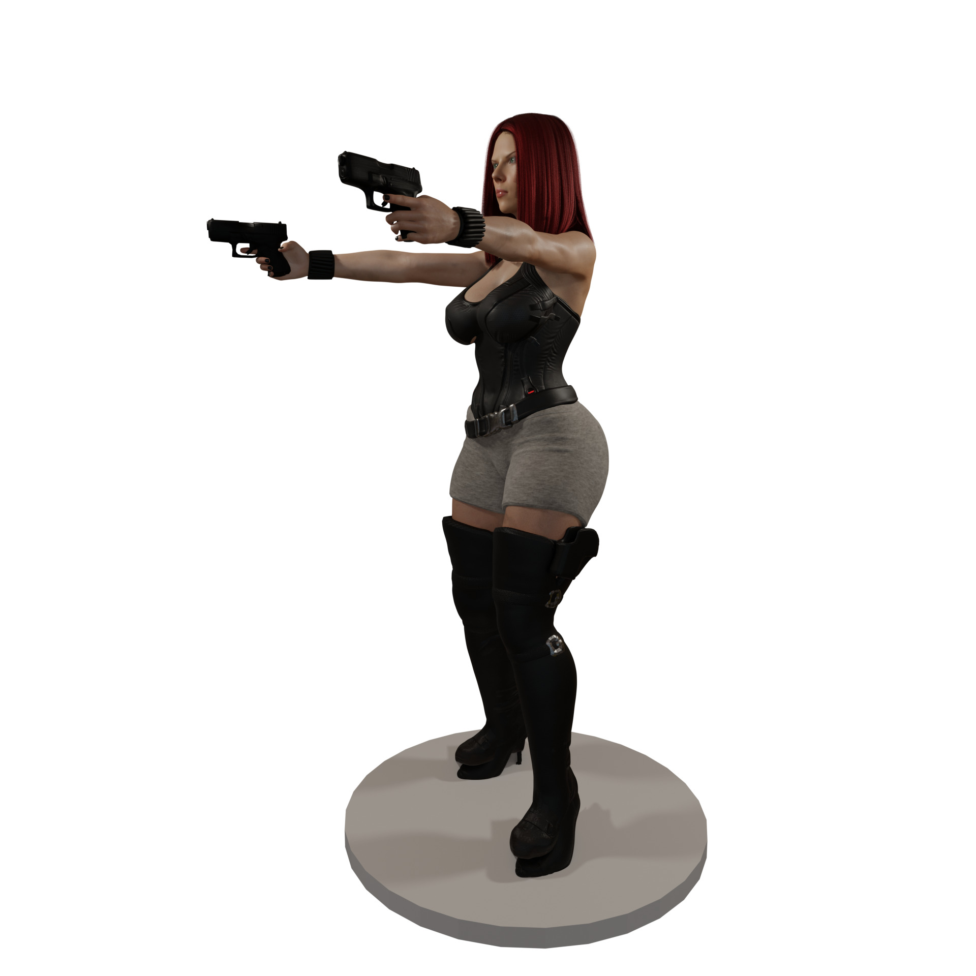 Sexy Secret Agent Babe 3D print model_1