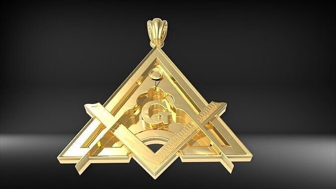 Masonic Necklace Freemason Pendant Templar Jewelry 3D print model