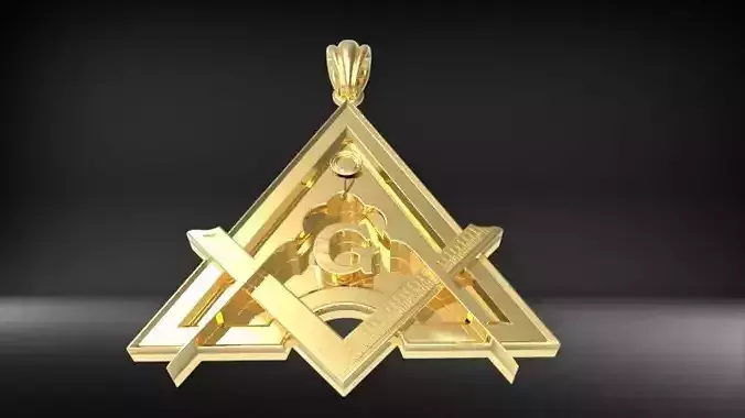 Masonic Necklace Freemason Pendant Templar Jewelry 3D print model
