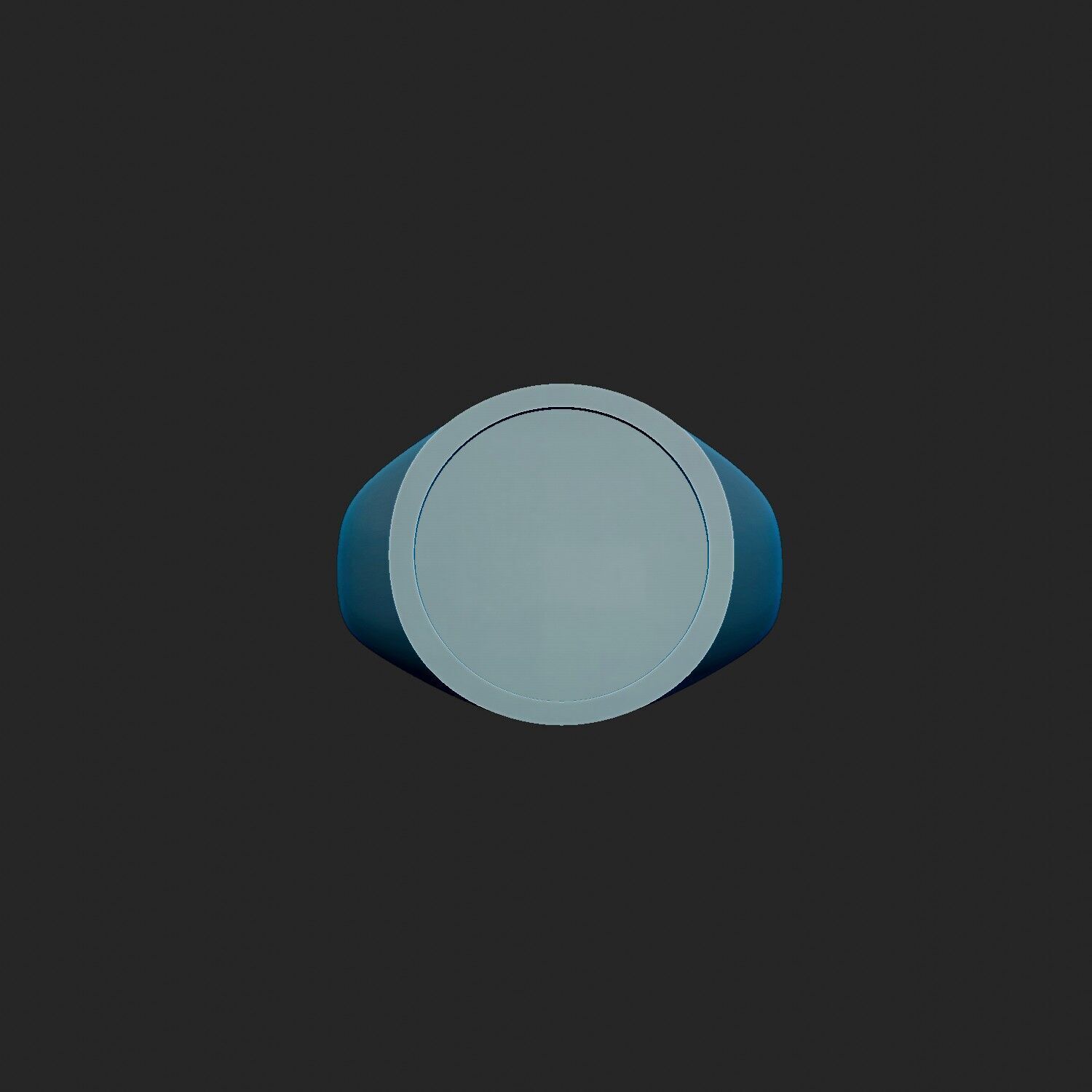 15mm Recessed Round Signet Ring 3d Model 3D print model_3