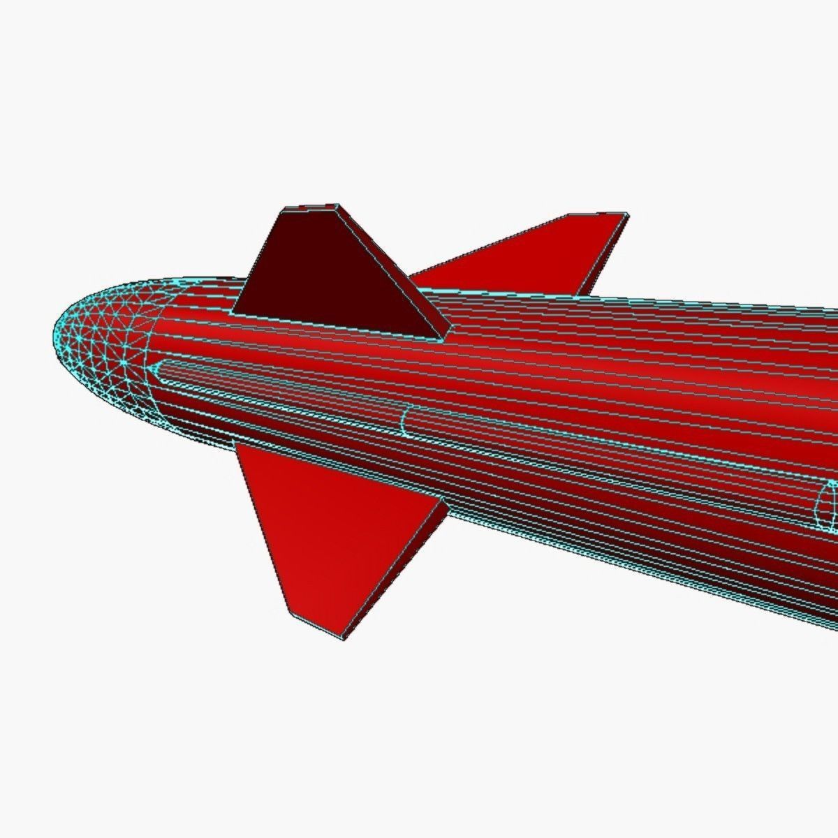 PRITHV II Ballistic Missile Low-poly 3D model_5