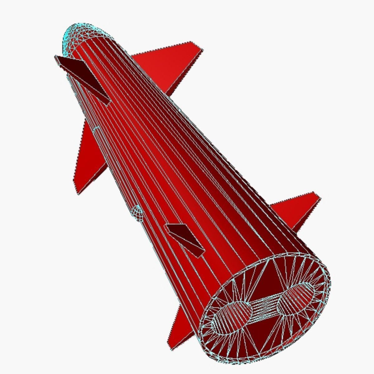 PRITHV II Ballistic Missile Low-poly 3D model_6