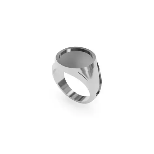 15mm Round Class Ring Style Signet Ring Base 3d Model