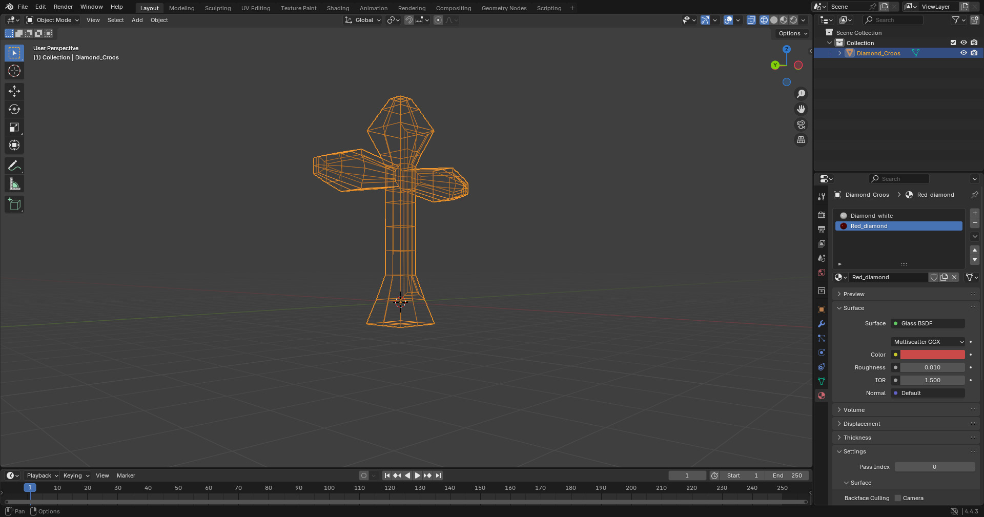 Geometric Cross 3D print model_2