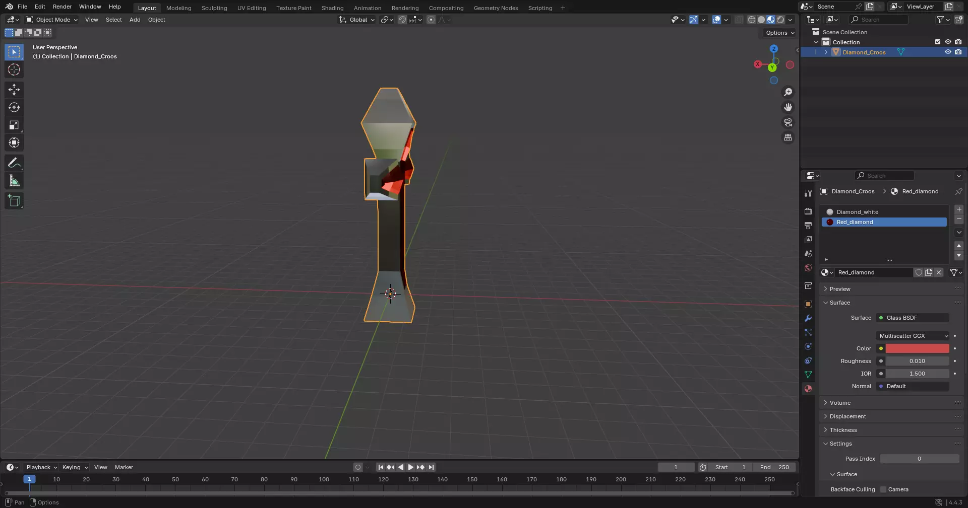 Geometric Cross 3D print model_0