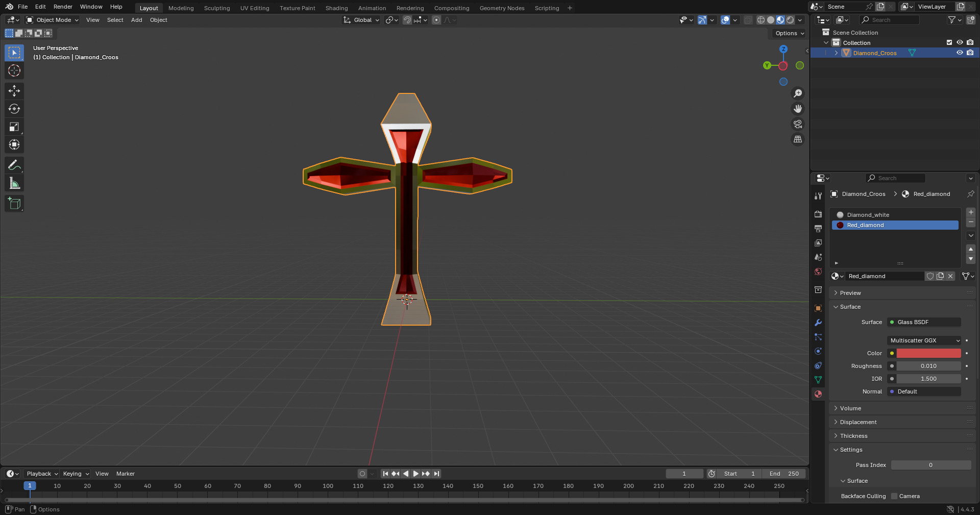 Geometric Cross 3D print model_4