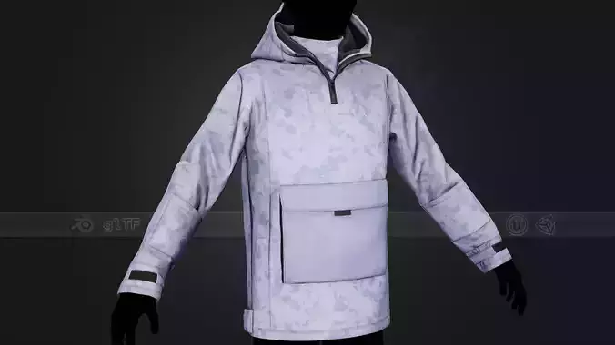 Purple Camo Anorak Jacket