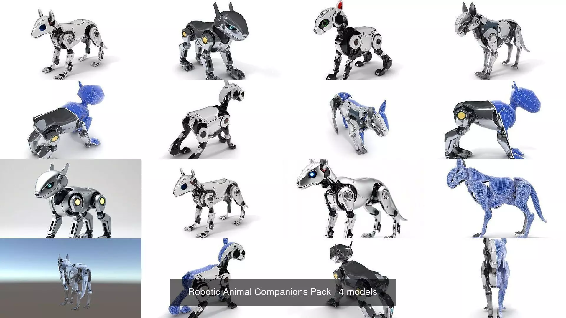 Robotic Animal Companions Pack 3D Model Collection_0