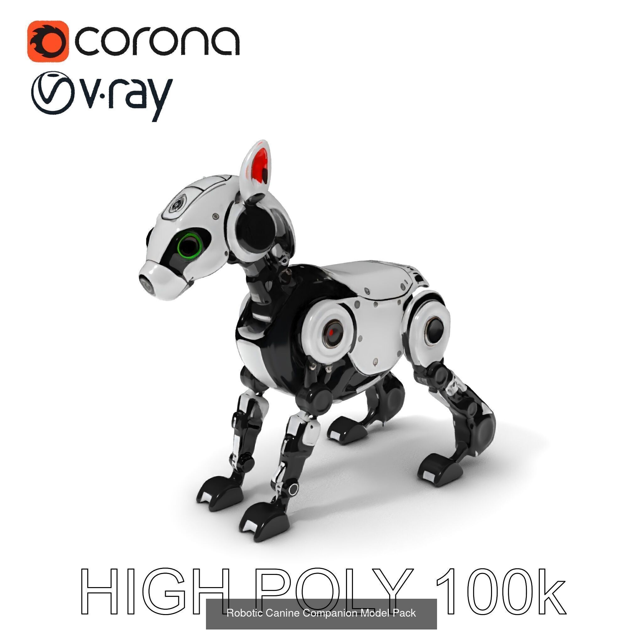 Robotic Animal Companions Pack 3D Model Collection_7