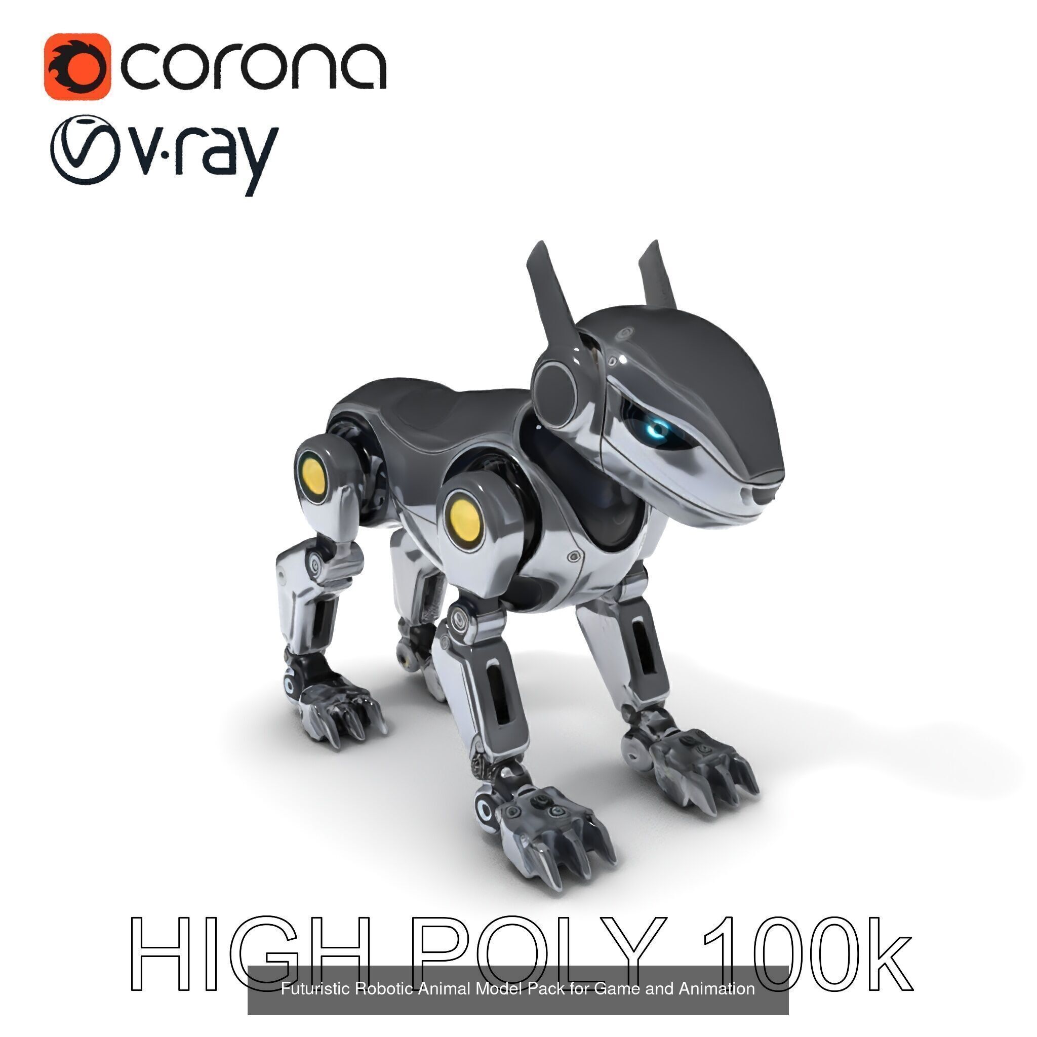 Robotic Animal Companions Pack 3D Model Collection_6