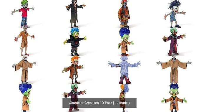 Character Creations 3D Pack 3D Model Collection