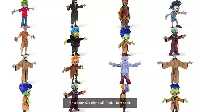 Character Creations 3D Pack 3D Model Collection