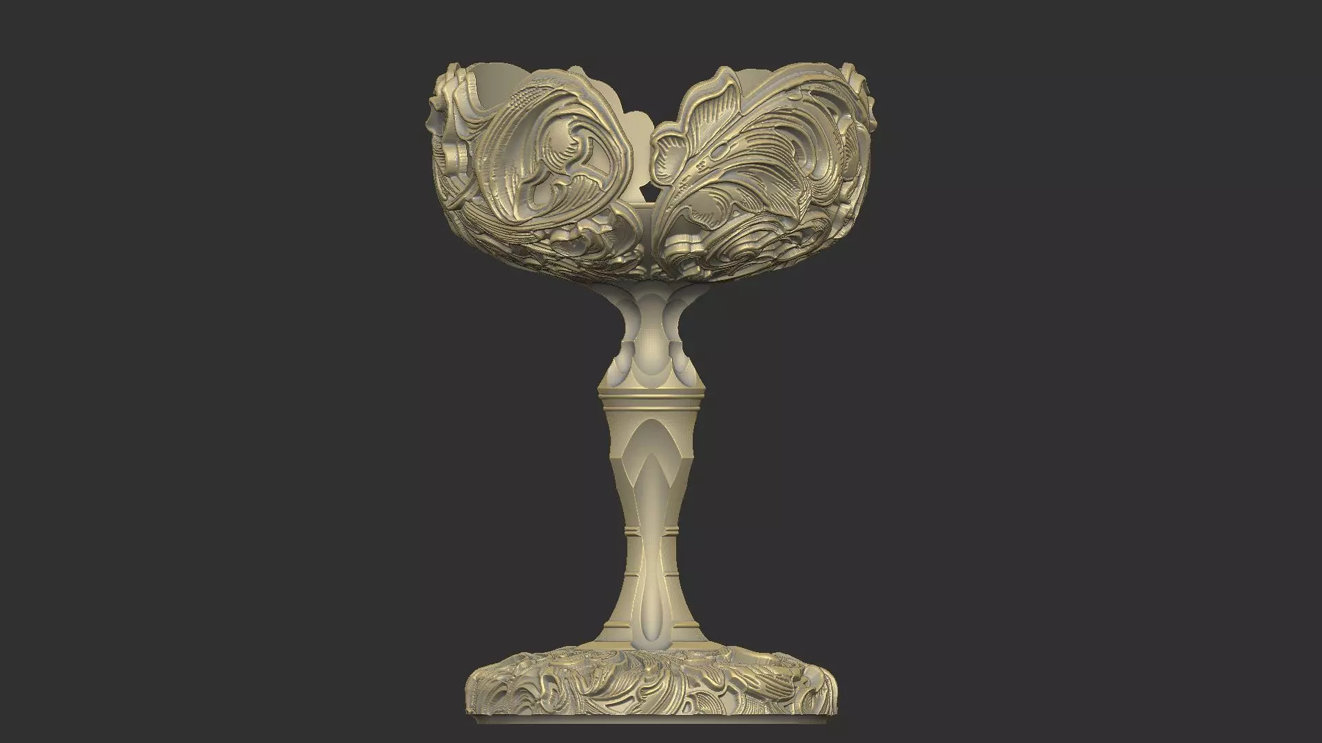 Glass cup or candle holder 3D print model