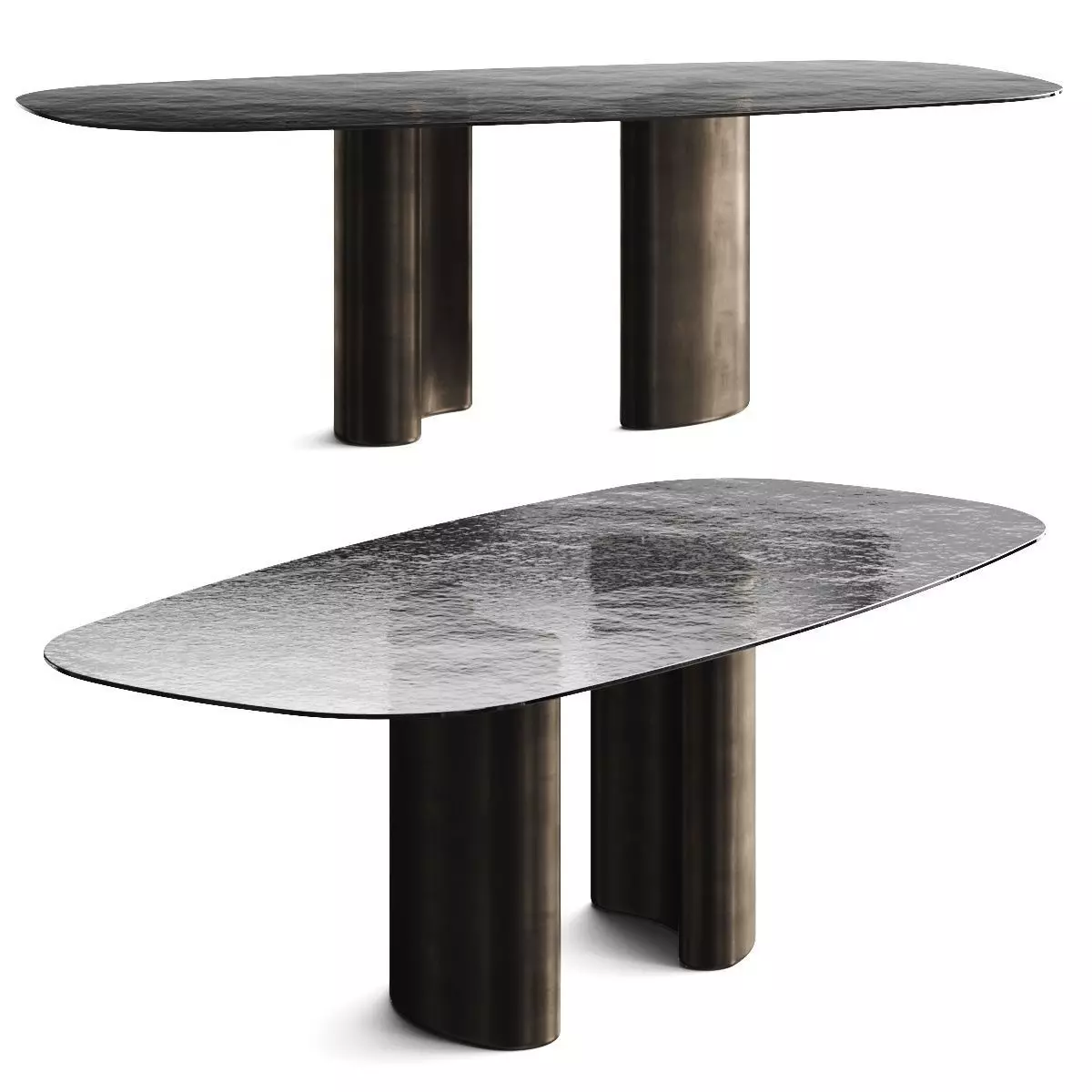 Naturedesign Tide Glass Dining Table 3D model_0